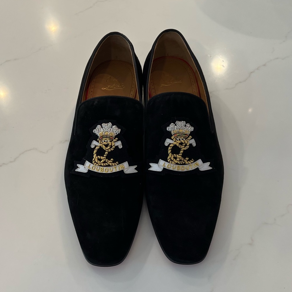 Christian Louboutin Men's Colonnaki Cruise Flat Logo Crest Loafers